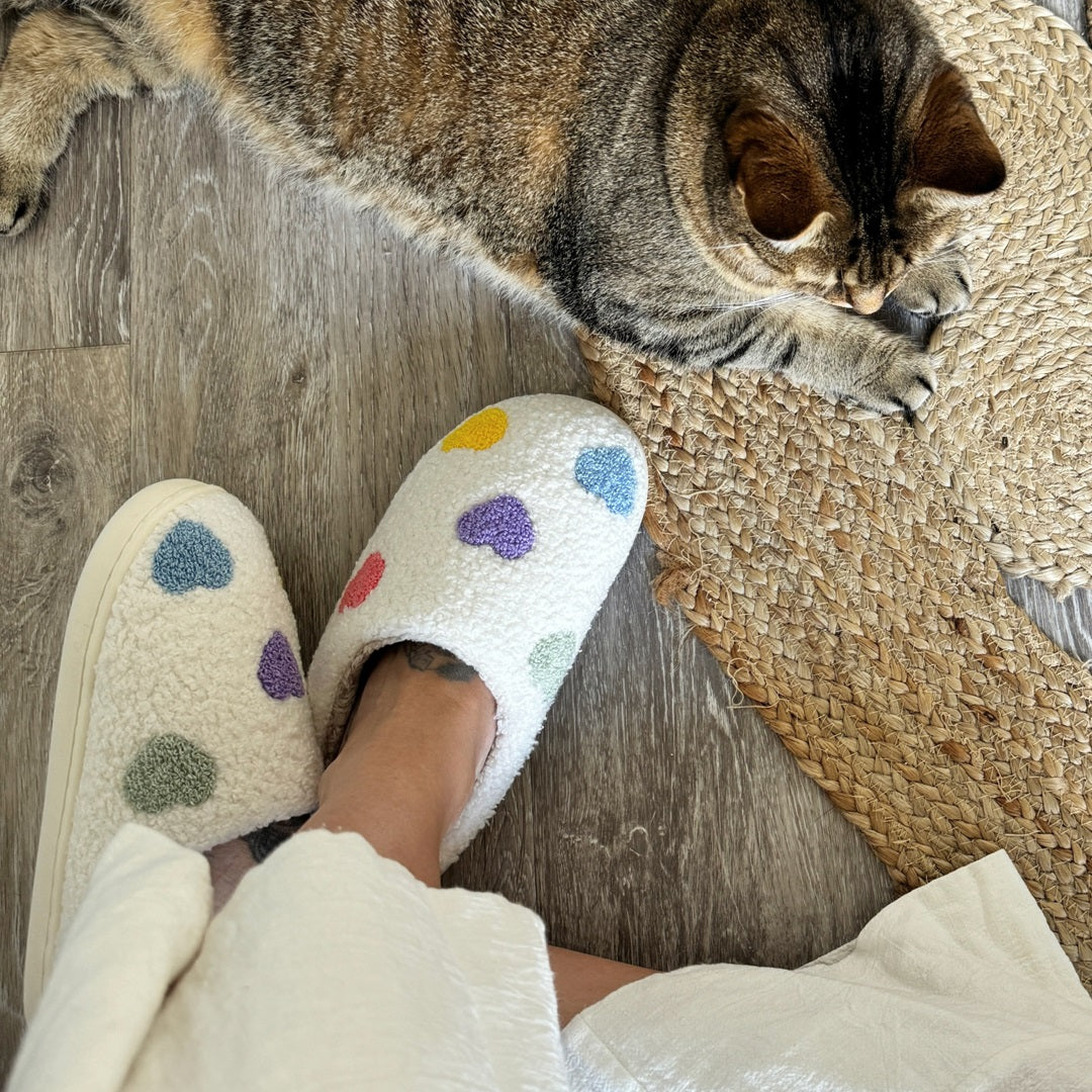 Celestine | Colourful Heart Slippers