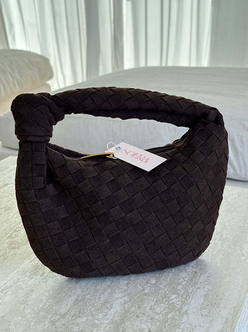 Anemone | Mini Woven Suede Bag