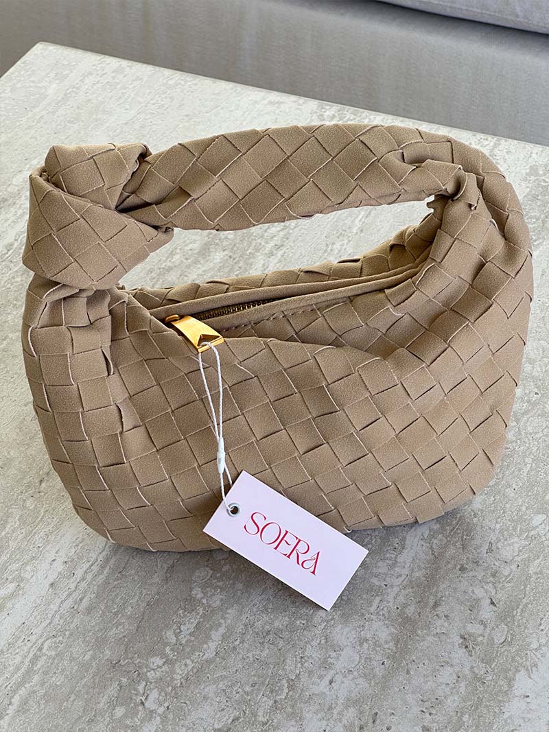 Anemone | Mini Woven Suede Bag