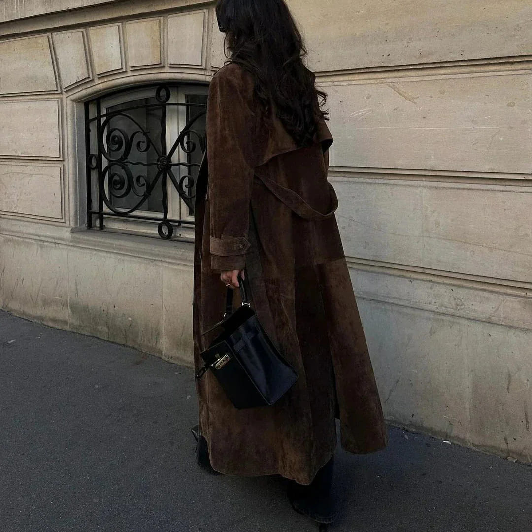 Isabelle | Suede Trenchcoat