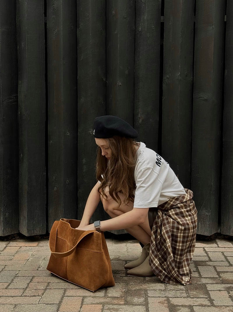 Angélique | Faux Suede Bag