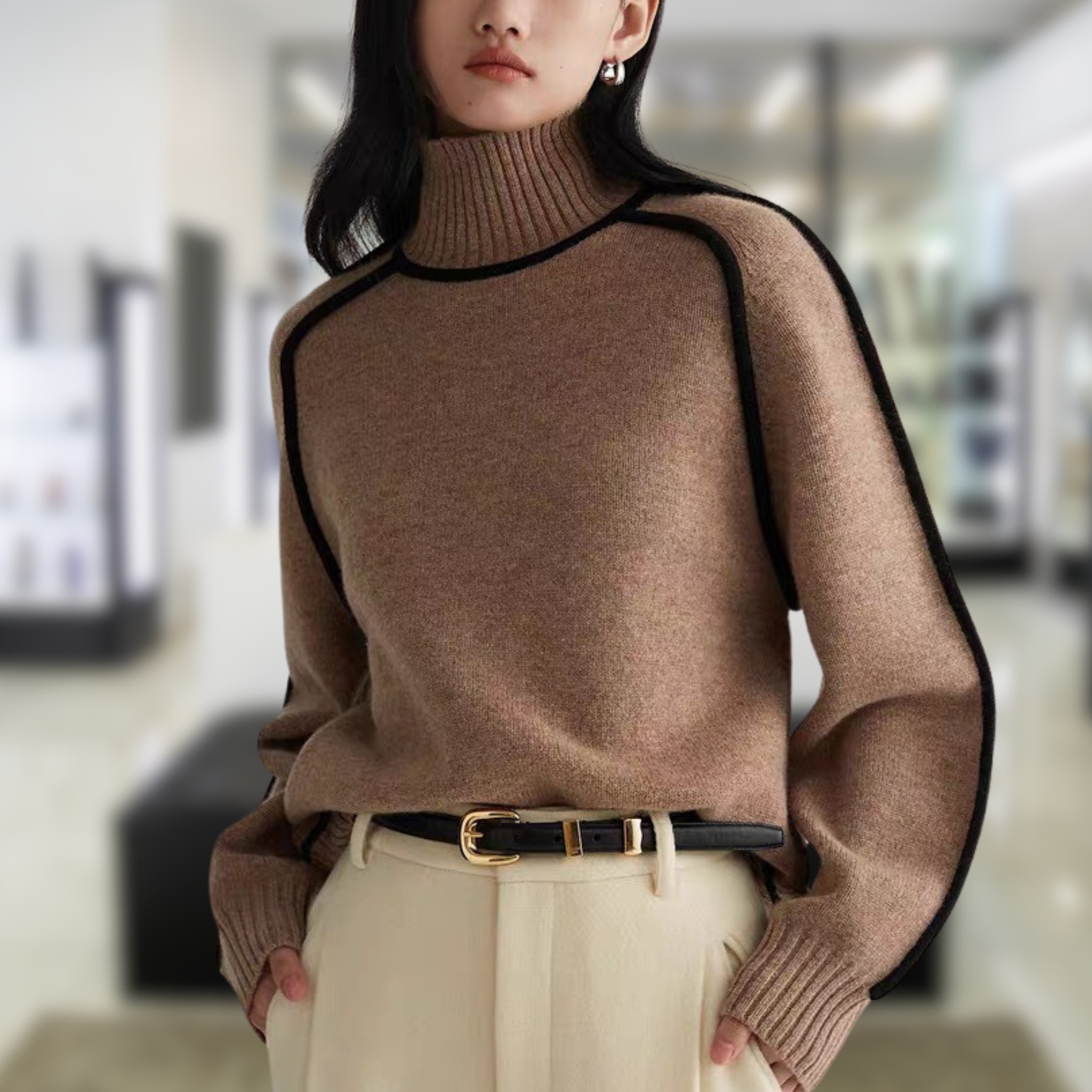 Celestine | Comfortable Roll Neck Jumper
