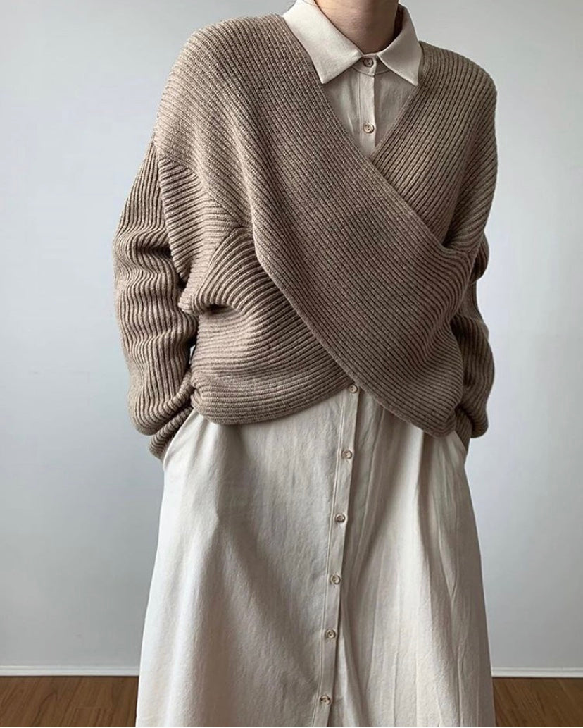 Celestine | Chic Cross Knit Jumper