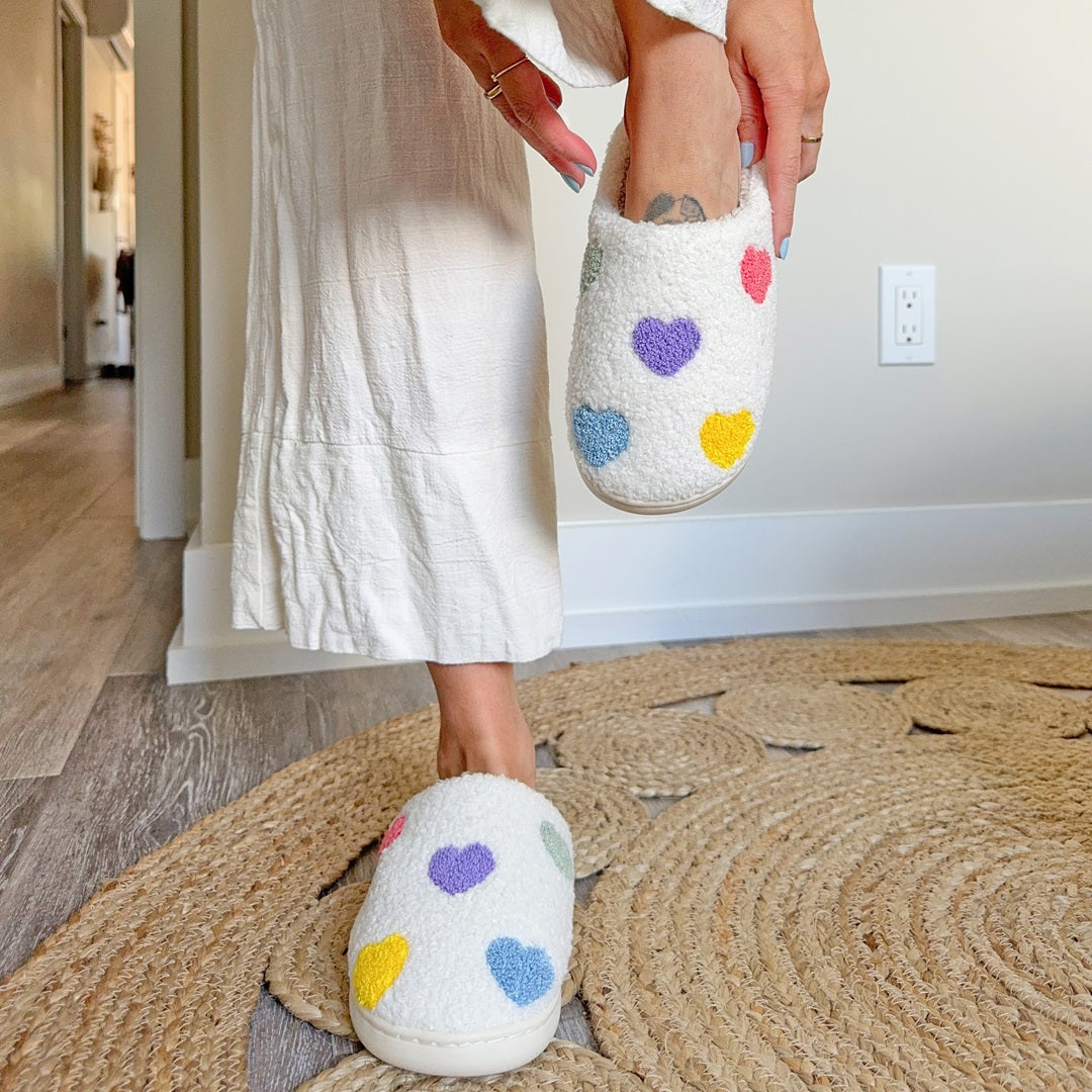 Celestine | Colourful Heart Slippers