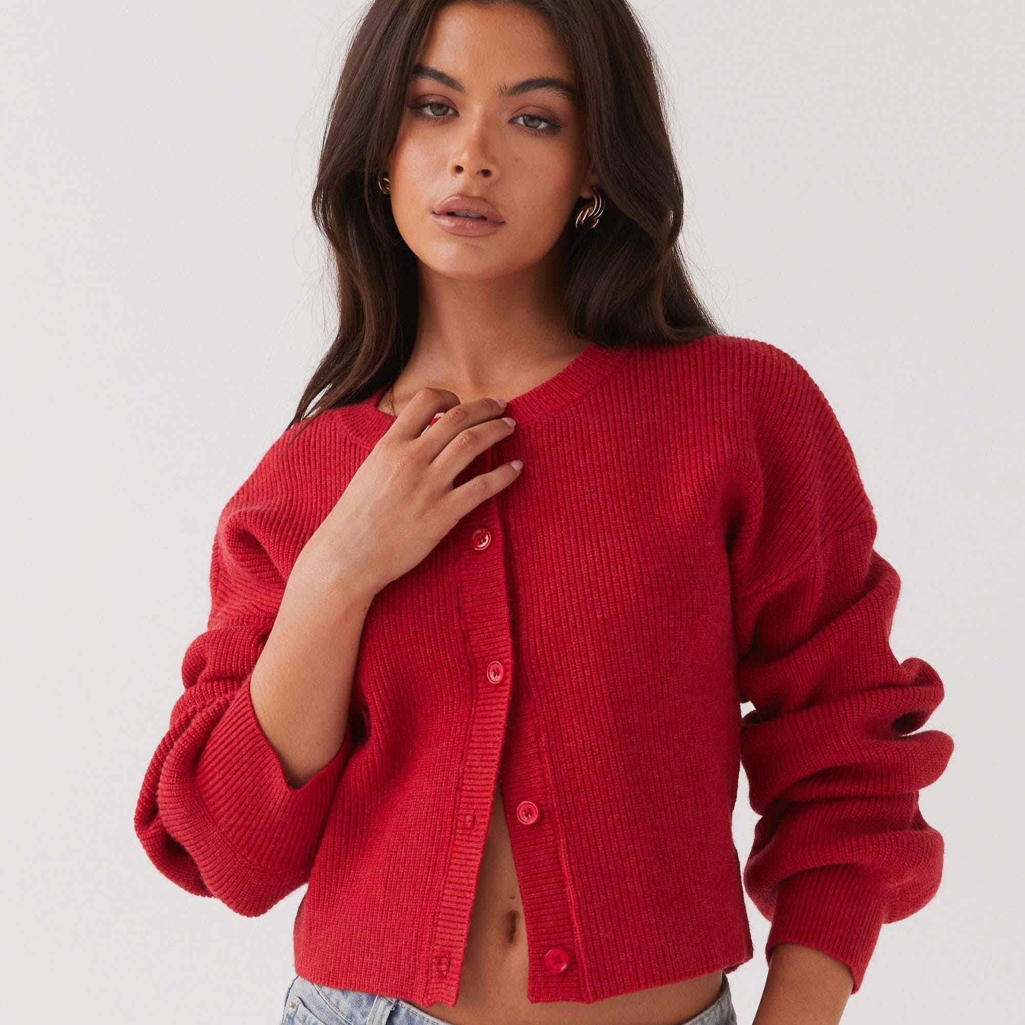 Chloé | Red Cardigan
