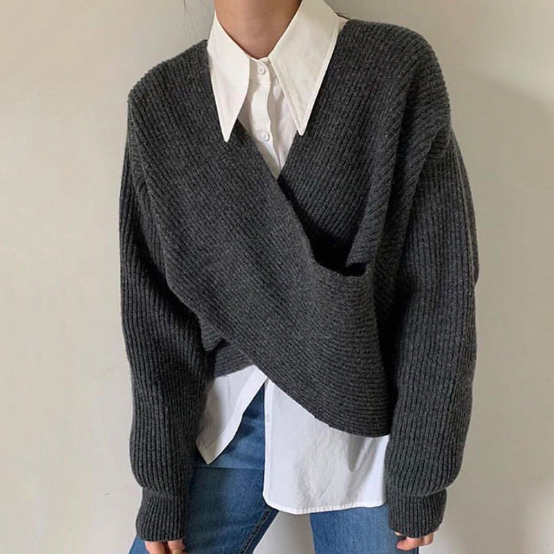 Celestine | Chic Cross-knit Jumper